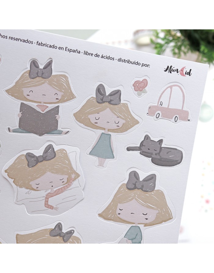 Ilustrations die-cut sheet, 'CeliAlice' Ilustrations die-cut sheet, 'CeliAlice'