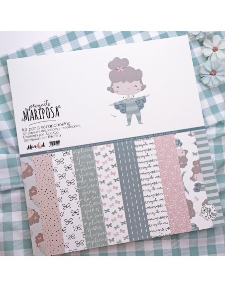 Paper pad 12x12", 'Proyecto Mariposa'