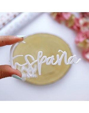 España acrylic word