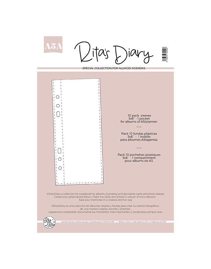 3x8" 1-pocket sleeves for Rita's Diary