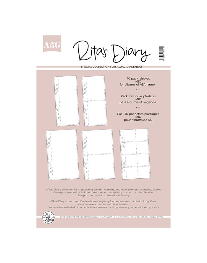 3x8'' and 4x8" - MIX sleeves for Rita's Diary