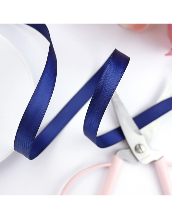 Navy blue satin ribbon