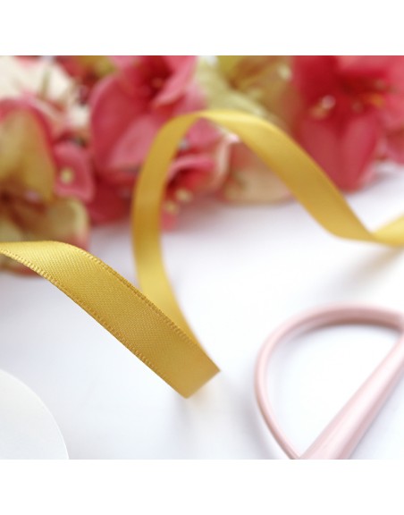 Ocre satin ribbon