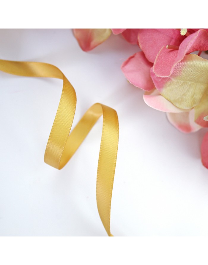 Ocre satin ribbon