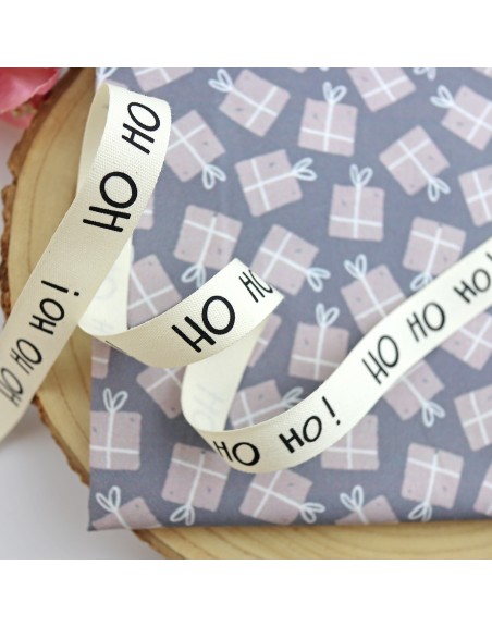Cotton ribbon HOHOHO
