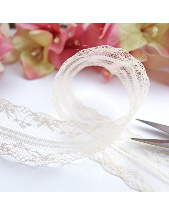 Nude double lace ribbon