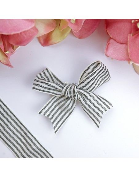 WIDE Striped cotton ribbon