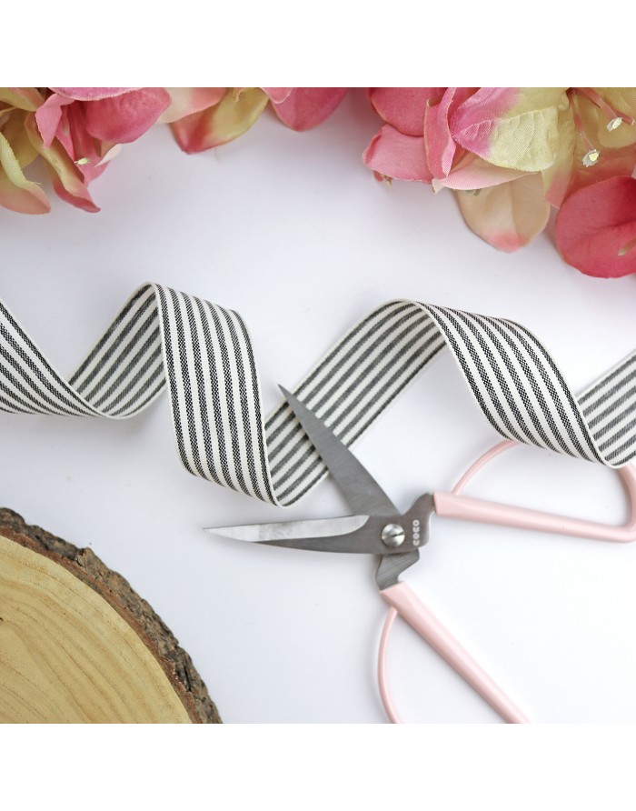 WIDE Striped cotton ribbon