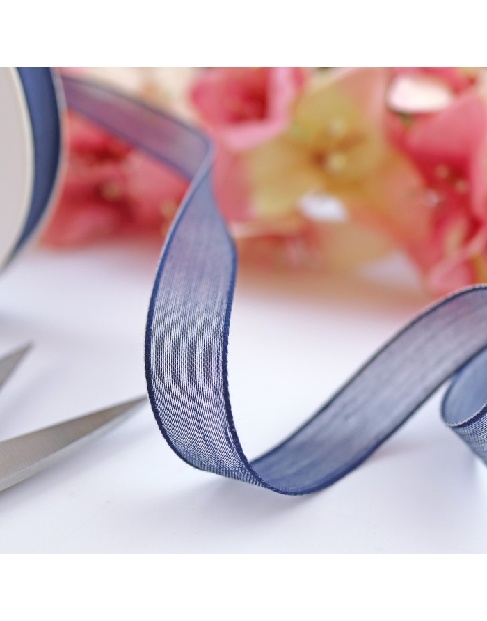 Navy muslin ribbon Navy muslin ribbon