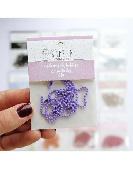 Set of 6 Lila ball chains