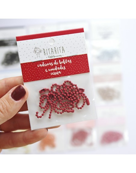 Set of 6 Cherry ball chains