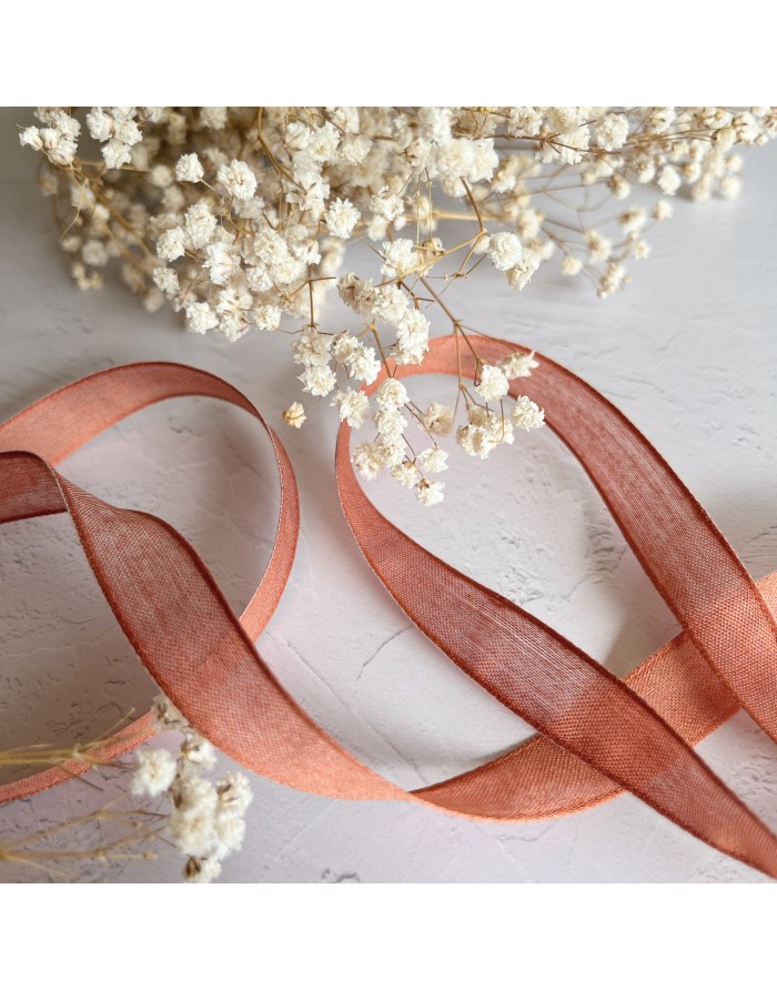 Brick red muslin ribbon