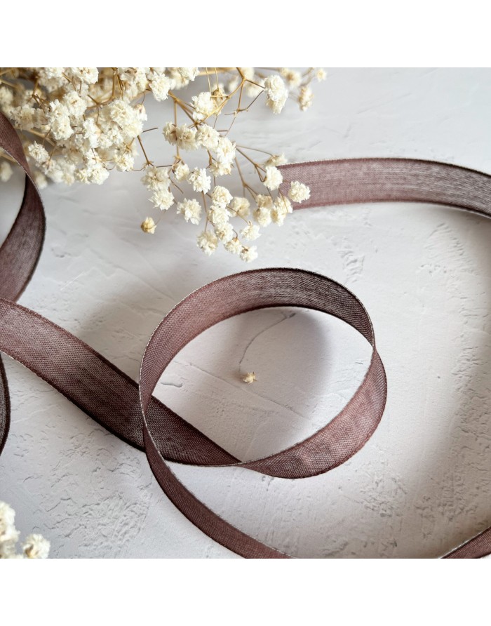 Chocolate muslin ribbon