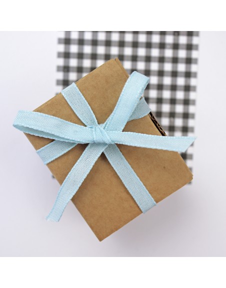 Azul bebé color linen ribbon