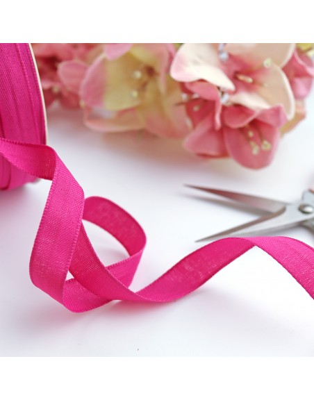 Fucsia color linen ribbon