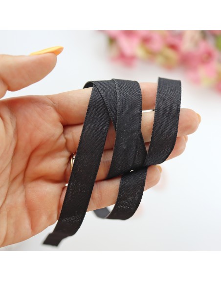 Negro color linen ribbon