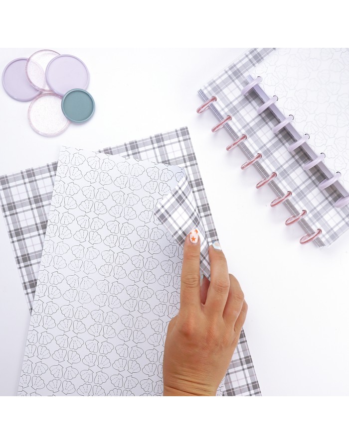 Set of 2 DIE-CUT sheets 'Squares/Shells' Set of 2 DIE-CUT sheets 'Squares/Shells'