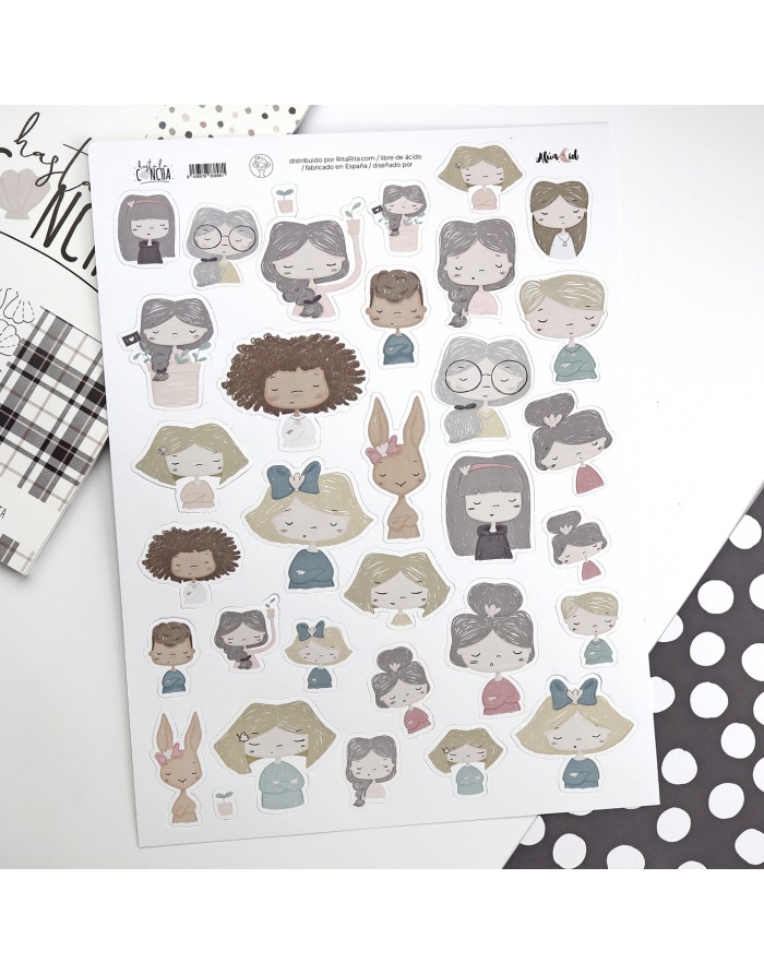 Hasta la concha Ilustraciones die-cuts sheet | Alúa Cid