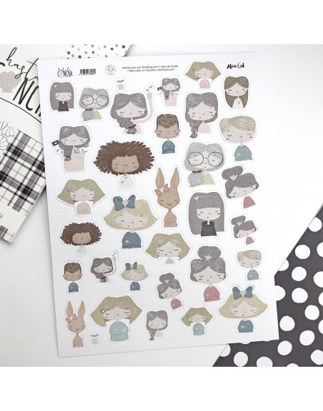 Hasta la concha Ilustraciones die-cuts sheet | Alúa Cid