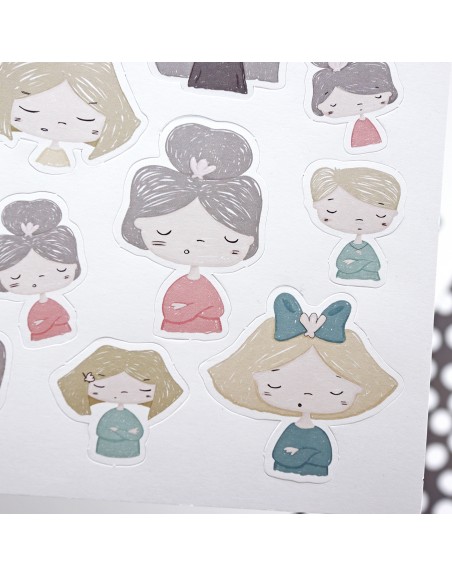 Ilustrations die-cut sheet, 'Hasta la concha'