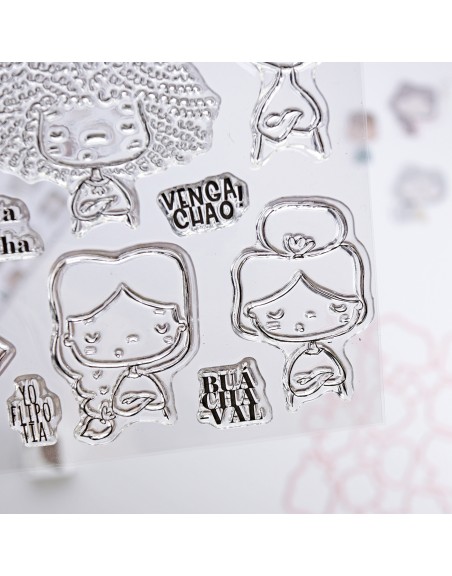 'Hasta la concha' clear stamps set