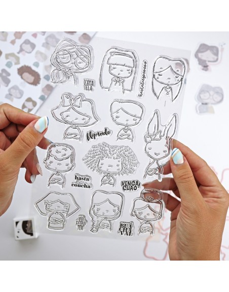 Hasta la concha clear stamps set | Alúa Cid