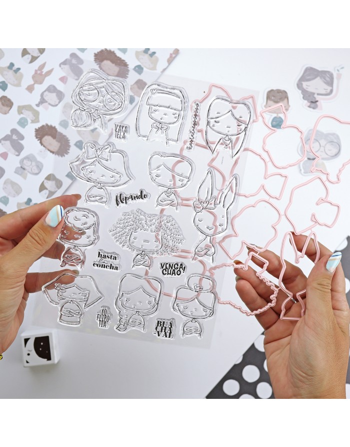 Hasta la concha stamps & dies set | Alúa Cid