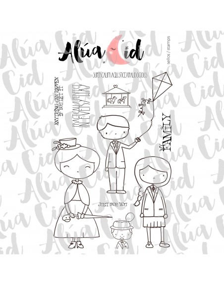 Practically perfect ENGLISH clear stamps set | Alúa Cid