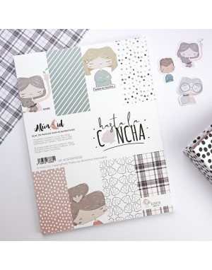 Paper pad 9x12'', 'Hasta la concha'