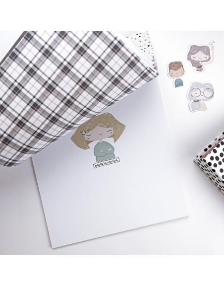 Paper pad 9x12'', 'Hasta la concha'