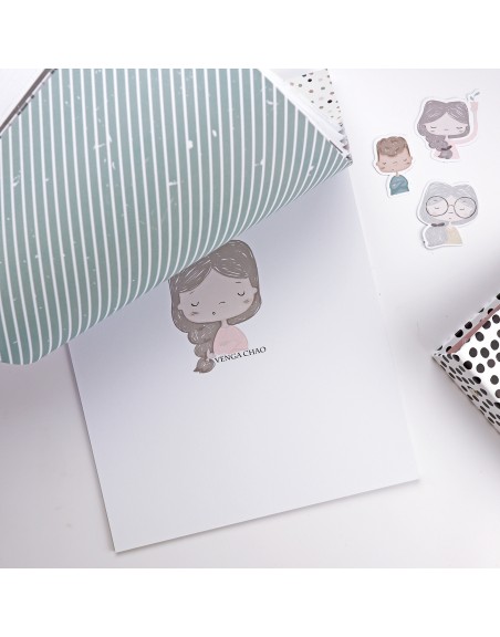 Paper pad 9x12'', 'Hasta la concha'