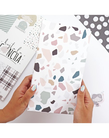 3x8" binder Terrazo | Hasta la concha collection
