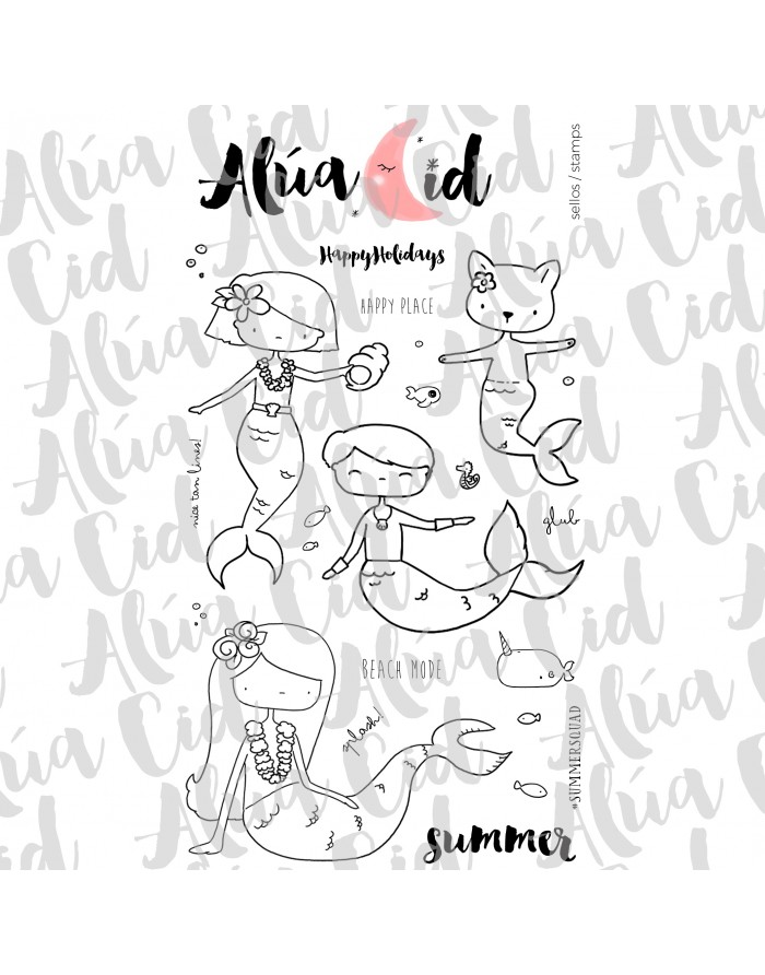 Beachmode ENGLISH clear stamps set |...