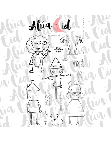 Wicked witches ENGLISH clear stamps set | Alúa Cid