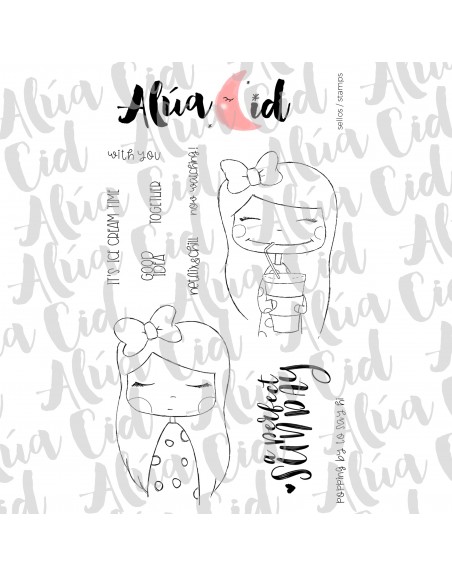 A perfect sunday ENGLISH clear stamps set | Alúa Cid