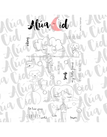 Circus ENGLISH clear stamps set | Alúa Cid