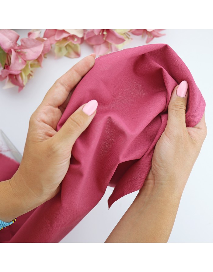 Raspberry cotton fabric