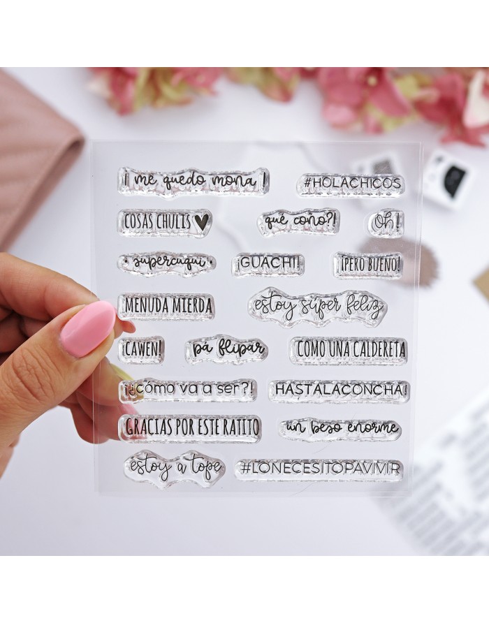 Hola chicos clear stamps set