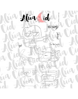 Holidays 2 ENGLISH clear stamps set | Alúa Cid 2