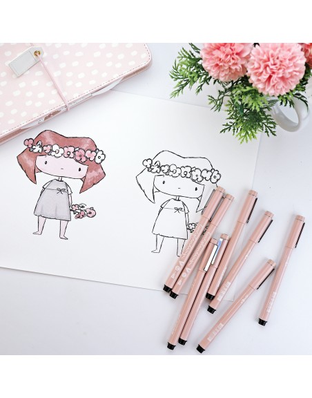 Complete range of drawing pens livinglavidacuqui | Alúa Cid