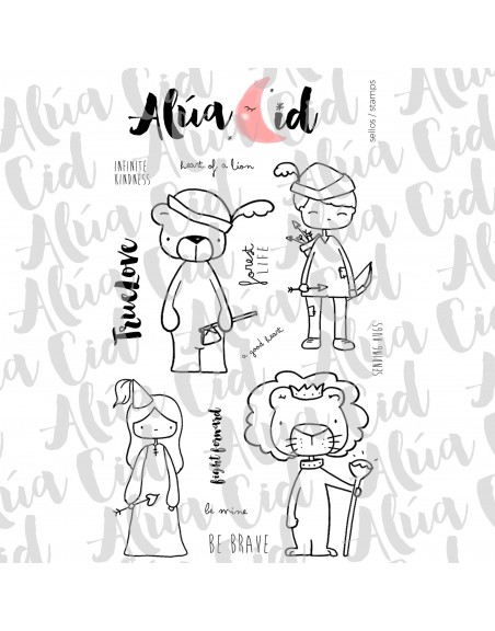 Be brave ENGLISH clear stamps set | Alúa Cid