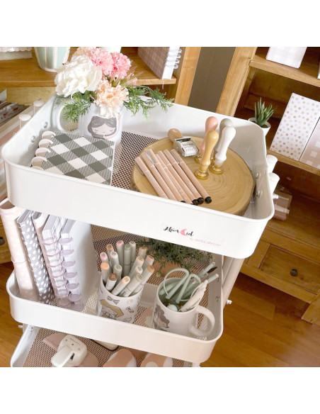 Carrito metálico blanco, de Alúa Cid