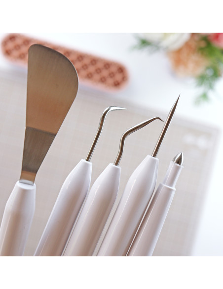 Set of 5 spatulas for plotters and/or mix media | Alúa Cid