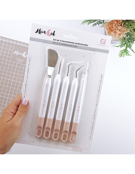 Set of 5 spatulas for plotters and/or mix media