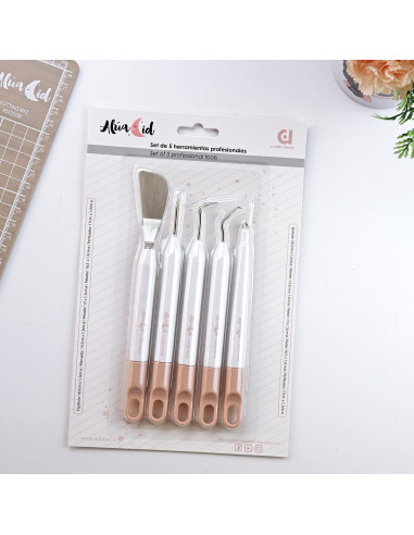 Set of 5 spatulas for plotters and/or mix media | Alúa Cid