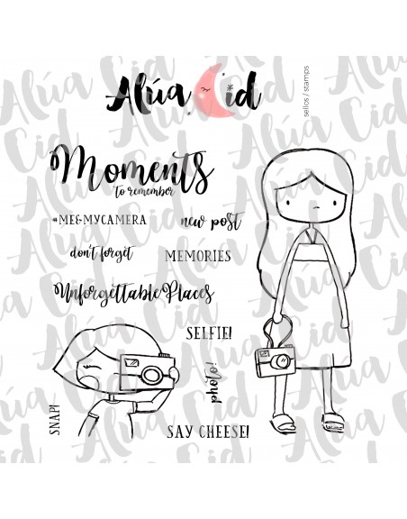 Say cheese ENGLISH clear stamps set | Alúa Cid