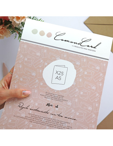 ComuniCard' A5 card pad with cleft ComuniCard' A5 card pad with cleft