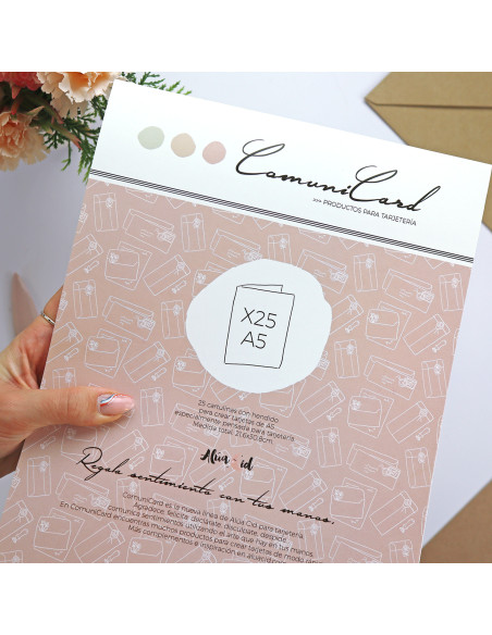 ComuniCard' A5 card pad with cleft