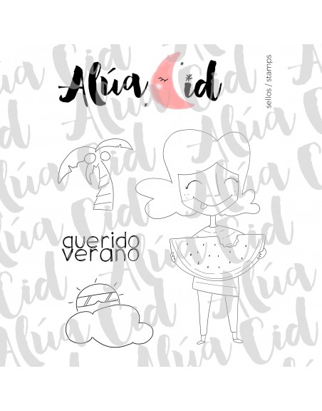 Querido verano clear stamps set | Alúa Cid