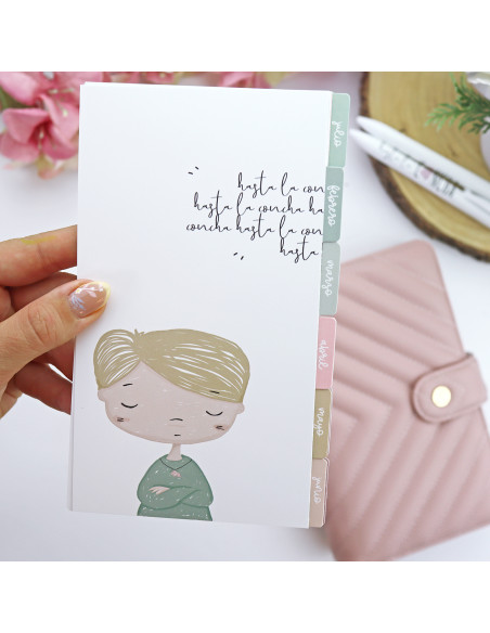 Set of 12 PERSONAL dividers, 'Hasta la concha'